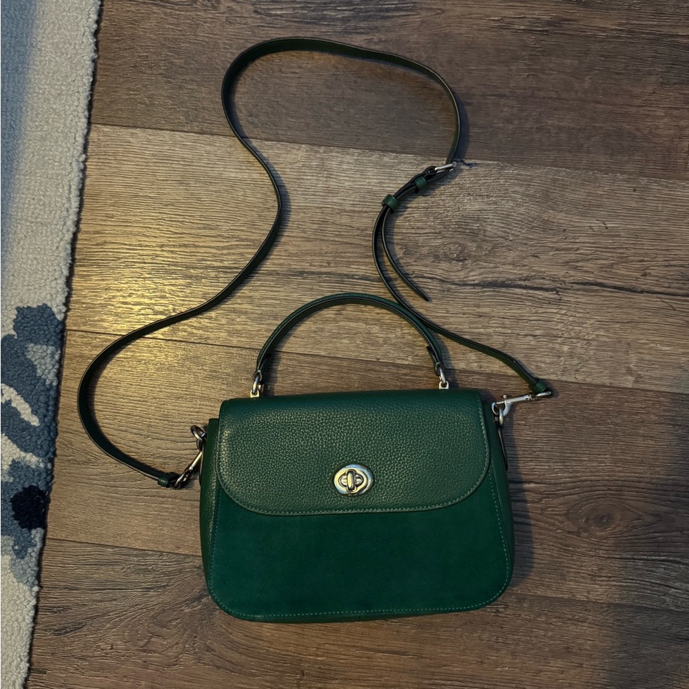 Coach leather and suede crossbody